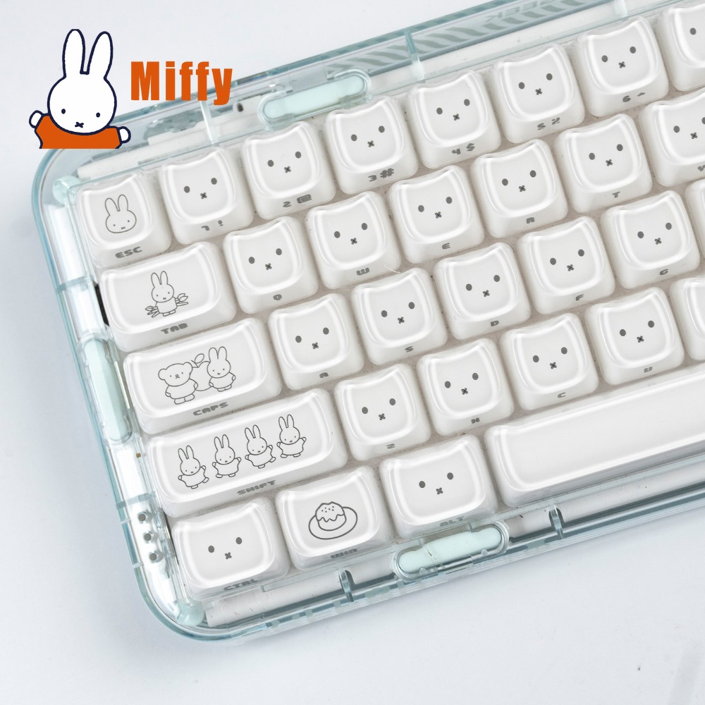 Gaming Keyboard Best - Teclas Kawaii Miffy, teclas con forma