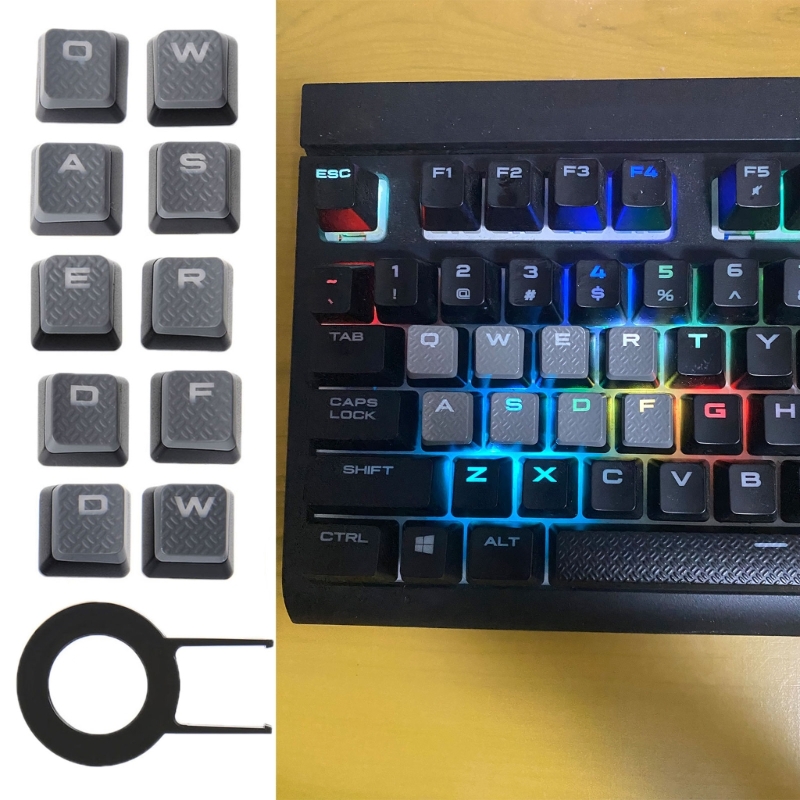 Gaming Keyboard Non Mechanical - Teclas retroiluminadas antideslizantes, 10 teclas, para