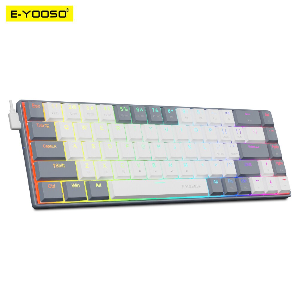 E-YOOSO A68 RGB Mini teclado m - Gaming Keyboard Bundle reseña y precio