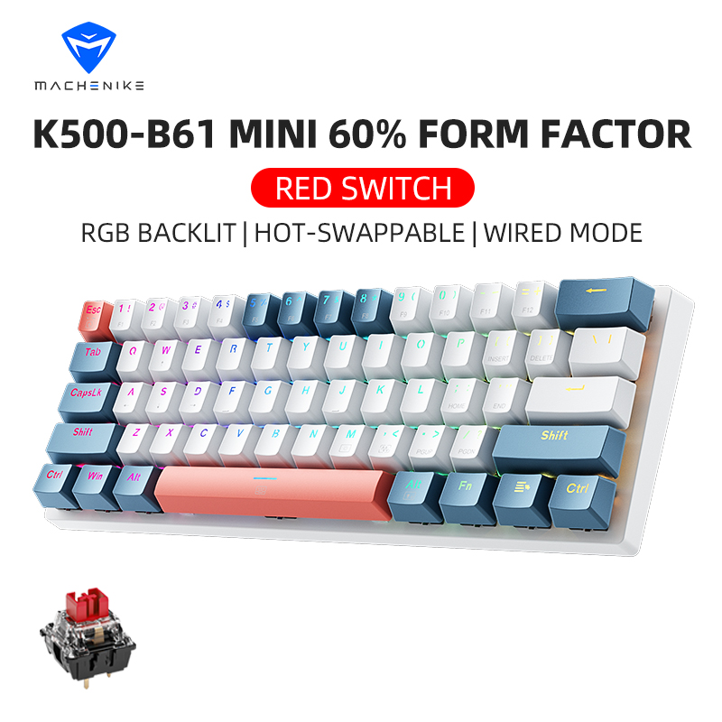 K500-B61 Machenike Mini Keybao - Gaming Keyboard Hot Swappable reseña y precio