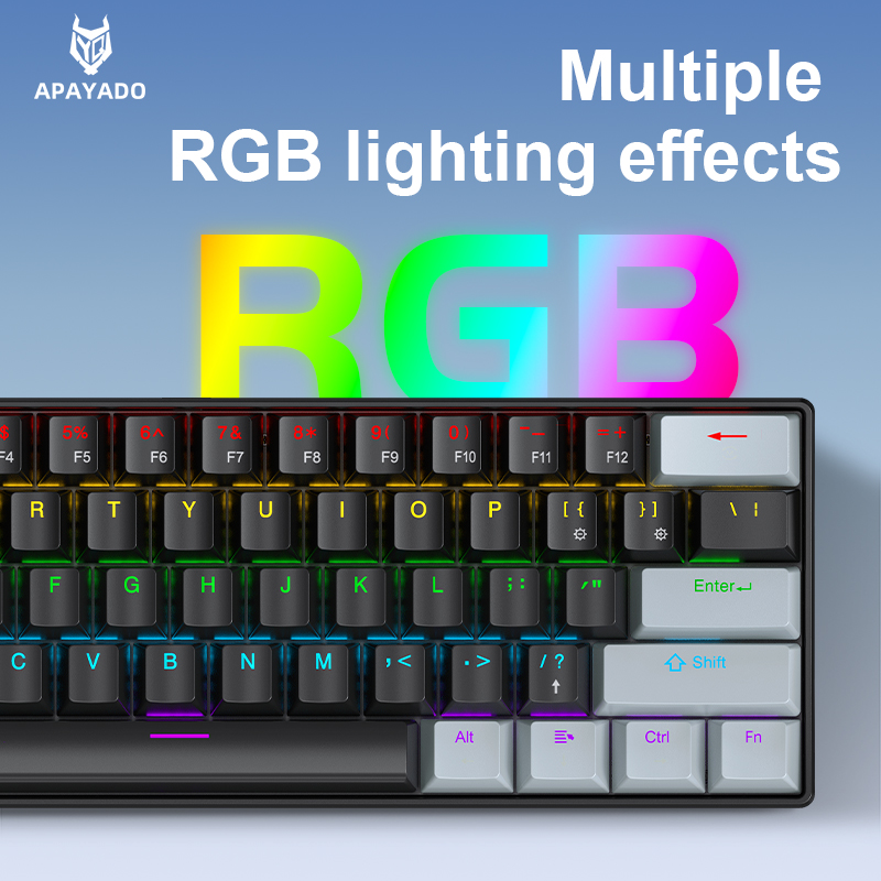 APAYADO K61 Mini teclado mecán - Gaming Keyboard Hot Swappable reseña y precio