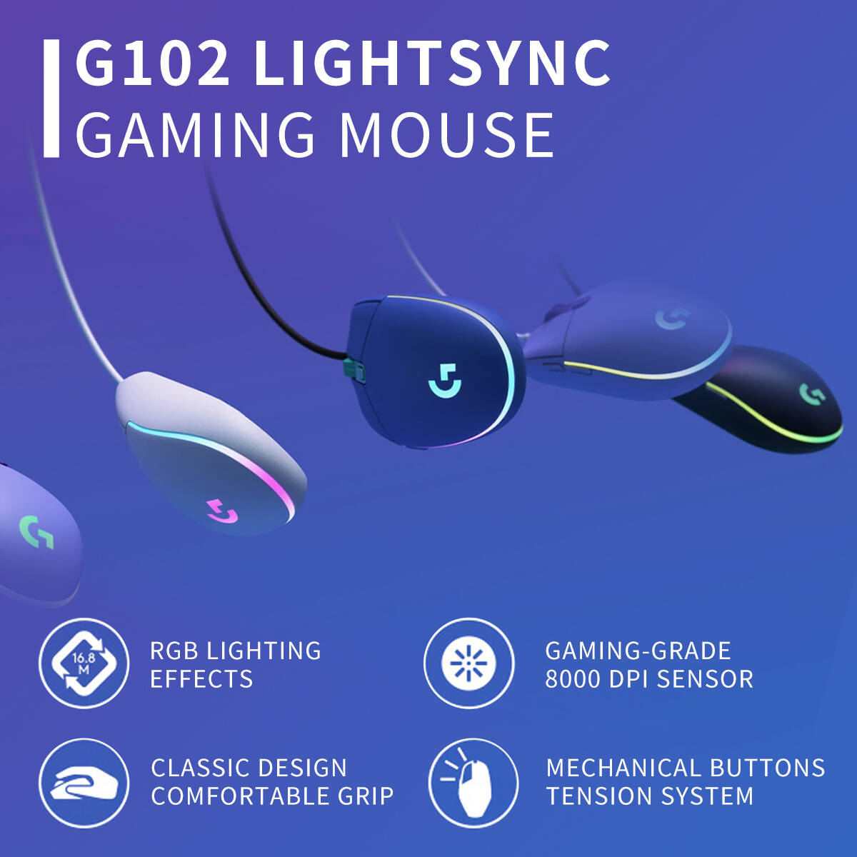Ratón para Juegos Logitech G20 - Logitech Mouse G203 reseña y precio