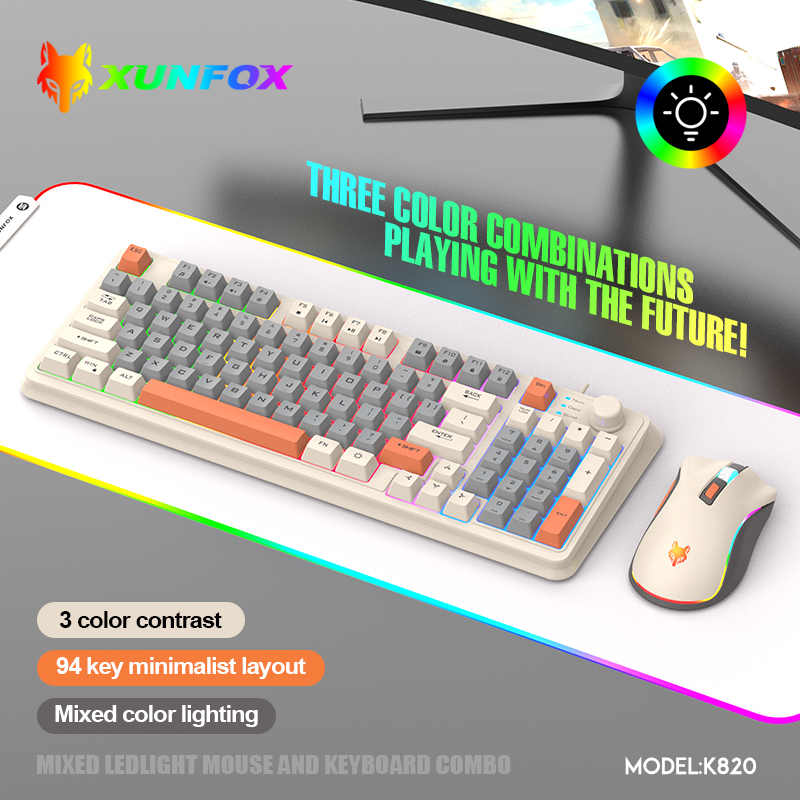 K820 USB juego con cable tecla - Gaming Keyboard Bundle reseña y precio