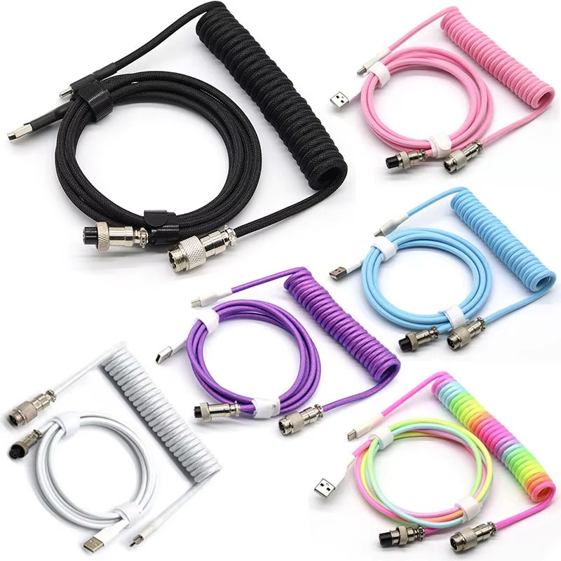Cable Espiral USB Tipo C para  - Gaming Keyboard Type C reseña y precio