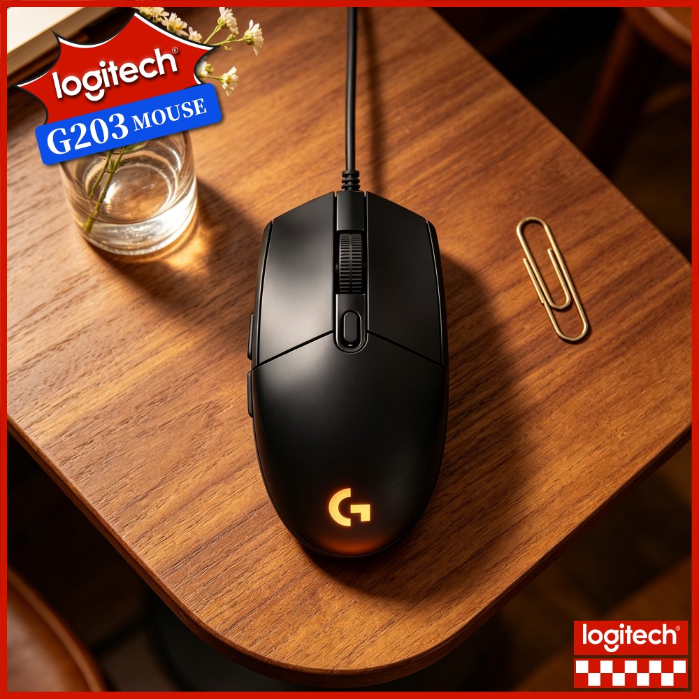 Ratón para juegos con cable Lo - Logitech Mouse G203 reseña y precio