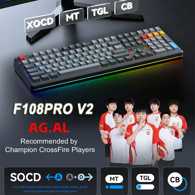 Teclado Mecánico AULA F108 Pro - Gaming Keyboard Hot Swappable reseña y precio